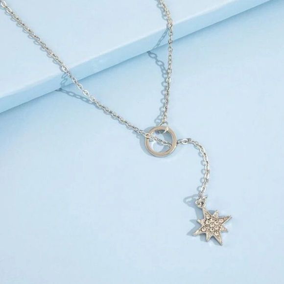 7/$35 Crystal Star Charm Lariat Necklace - Picture 6 of 10